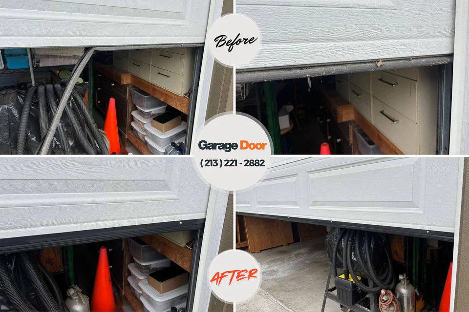 Before and after: garage door repair Point Pleasant Beach, NJ